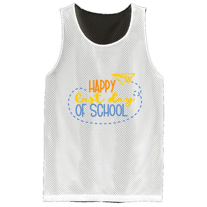 Paper Plane Happy Last Day Of School Mesh Reversible Basketball Jersey Tank