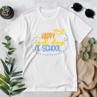 Paper Plane Happy Last Day Of School Premium T-Shirt