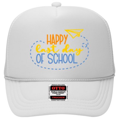 Paper Plane Happy Last Day Of School Trucker Hat