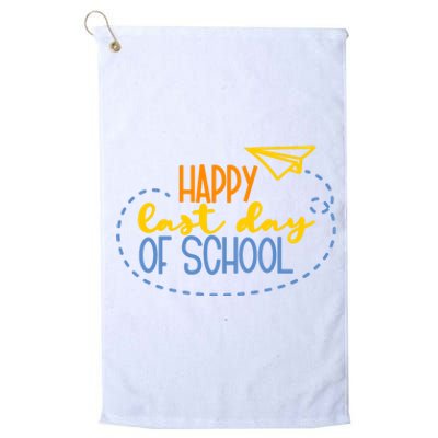 Paper Plane Happy Last Day Of School Platinum Collection Golf Towel