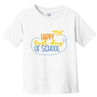 Paper Plane Happy Last Day Of School Toddler T-Shirt
