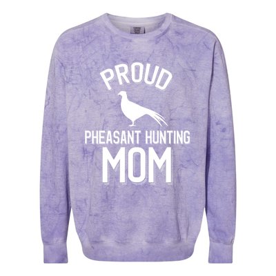 Proud Pheasant Hunting Mom Meaningful Gift Colorblast Crewneck Sweatshirt