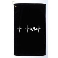 Pinball Player Heartbeat Retro Gamer Pinball Golf Towel