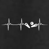 Pinball Player Heartbeat Retro Gamer Pinball Golf Towel