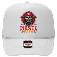 Pirate Papa Halloween Skull Pirate Costume Family High Crown Mesh Back Trucker Hat