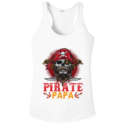 Pirate Papa Halloween Skull Pirate Costume Family Ladies PosiCharge Competitor Racerback Tank