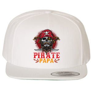 Pirate Papa Halloween Skull Pirate Costume Family Wool Snapback Cap