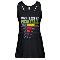 Pickleball Player Hilarious Why I Lose At Pickleball Print Ladies Essential Flowy Tank