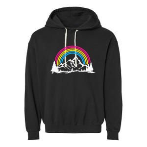 Pan Pride Hiking Camping Backpacking Outdoor Pansexual LGBT Garment-Dyed Fleece Hoodie