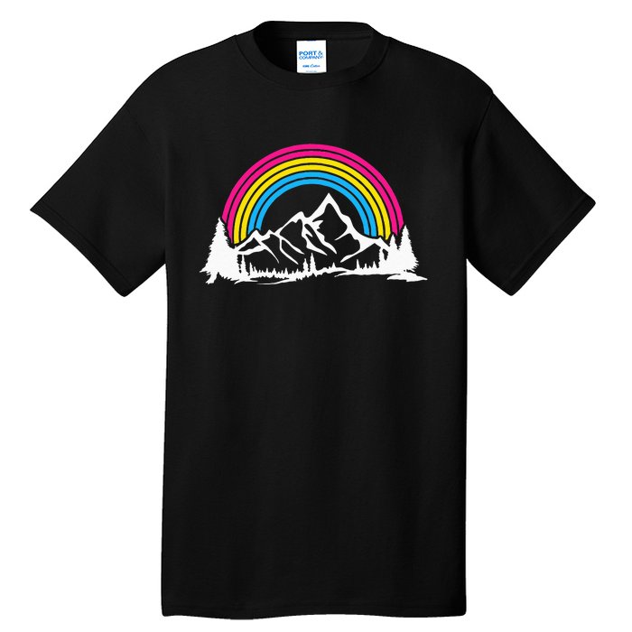 Pan Pride Hiking Camping Backpacking Outdoor Pansexual LGBT Tall T-Shirt