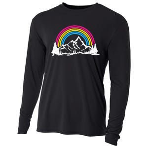 Pan Pride Hiking Camping Backpacking Outdoor Pansexual LGBT Cooling Performance Long Sleeve Crew