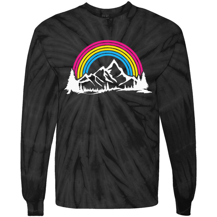 Pan Pride Hiking Camping Backpacking Outdoor Pansexual LGBT Tie-Dye Long Sleeve Shirt