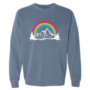 Pan Pride Hiking Camping Backpacking Outdoor Pansexual LGBT Garment-Dyed Sweatshirt