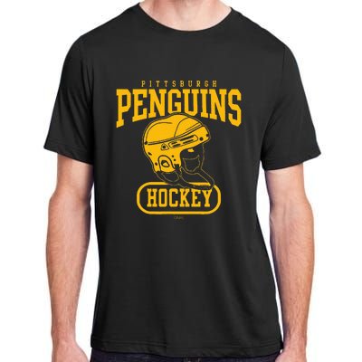 Pittsburgh Penguins Helmet Black Officially Adult ChromaSoft Performance T-Shirt