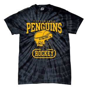 Pittsburgh Penguins Helmet Black Officially Tie-Dye T-Shirt