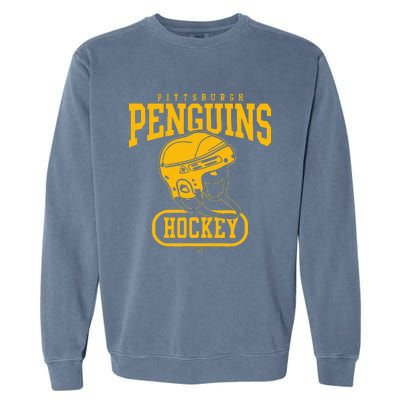 Pittsburgh Penguins Helmet Black Officially Garment-Dyed Sweatshirt