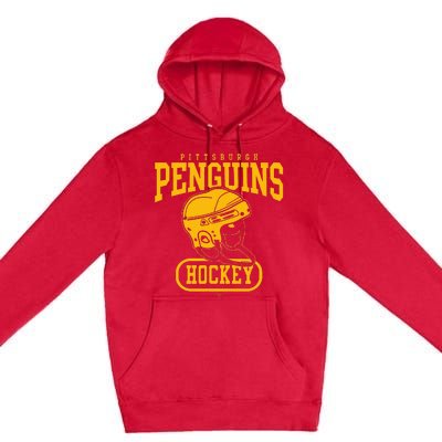 Pittsburgh Penguins Helmet Black Officially Premium Pullover Hoodie