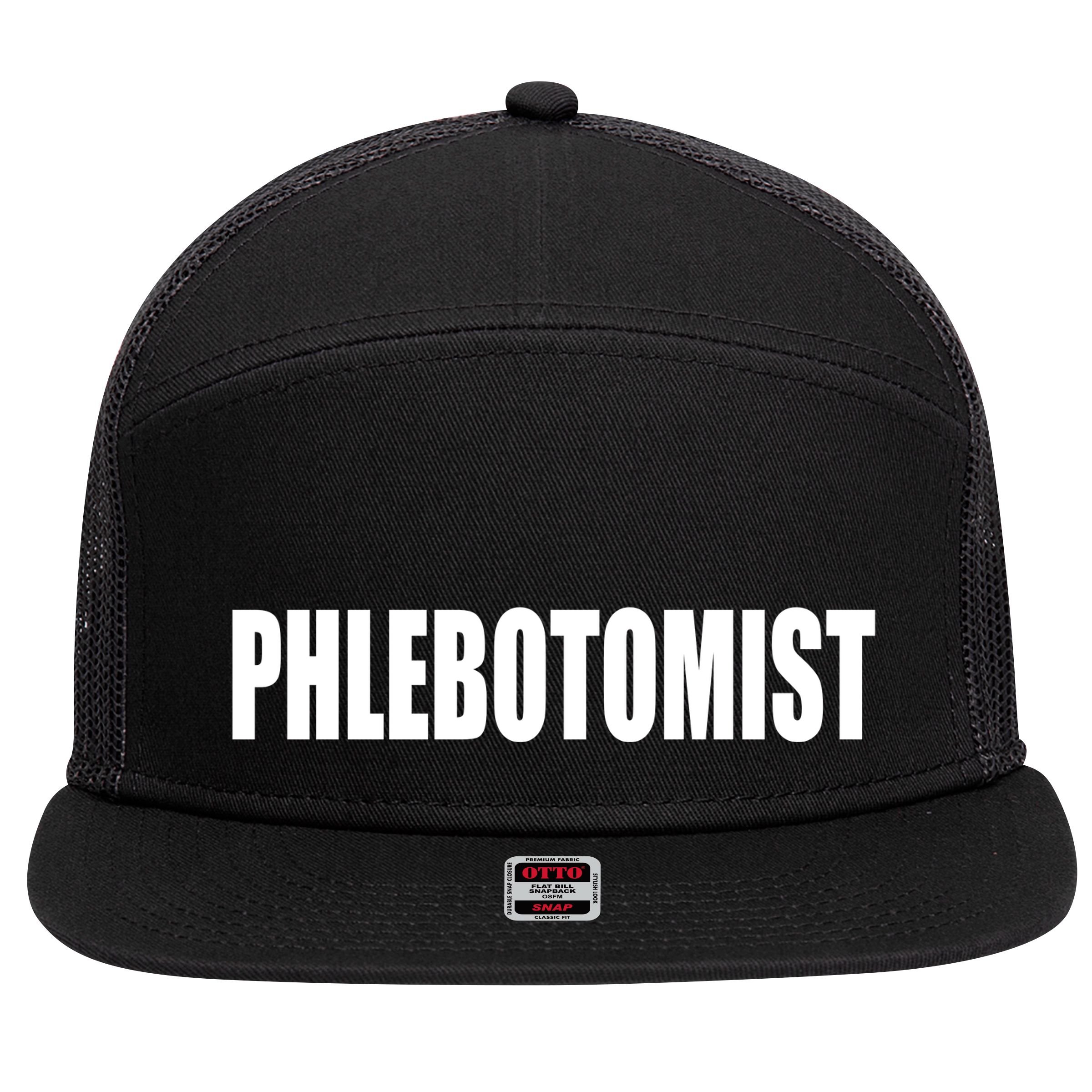 Phlebotomist 7 Panel Mesh Trucker Snapback Hat
