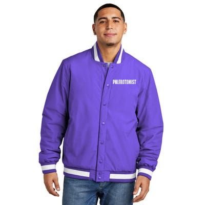 Phlebotomist Insulated Varsity Jacket