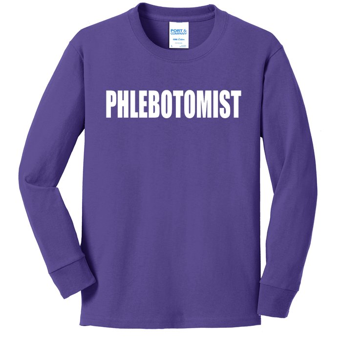 Phlebotomist Kids Long Sleeve Shirt