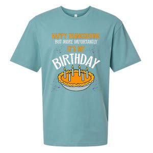  Pumpkin Pie Happy Thanksgiving It's My Birthday Sueded Cloud Jersey T-Shirt