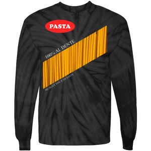 Pasta Package Halloween Costume Tie-Dye Long Sleeve Shirt