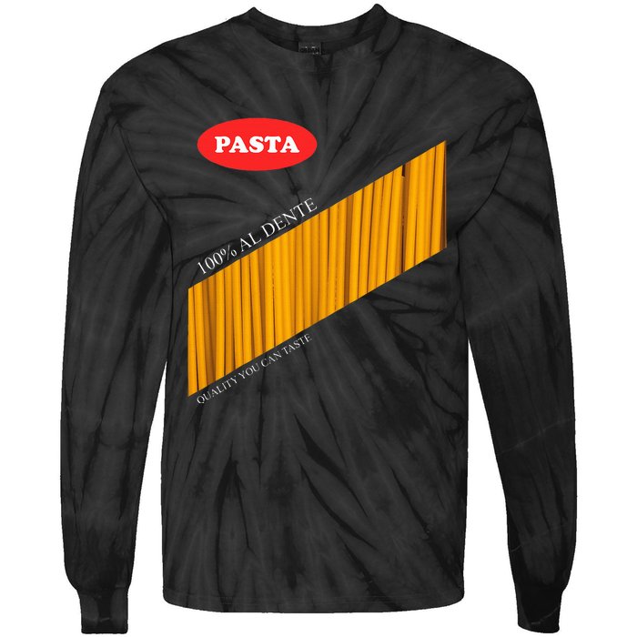 Pasta Package Halloween Costume Tie-Dye Long Sleeve Shirt