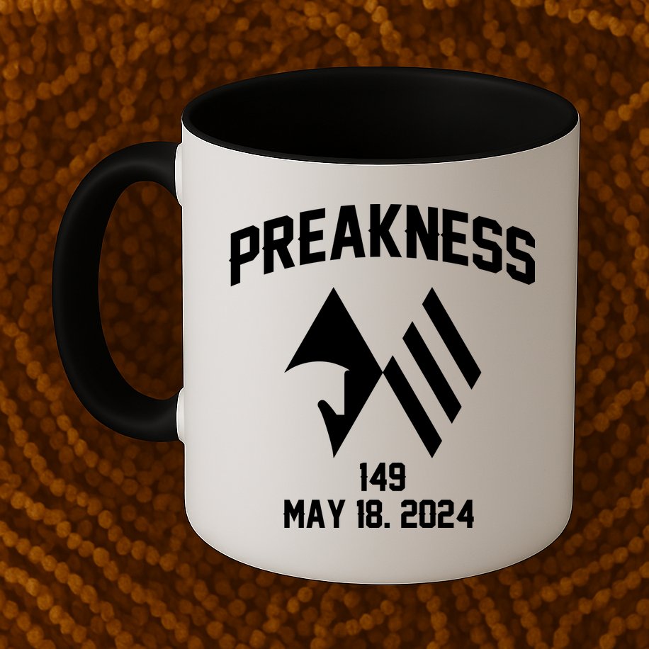 Preakness Perfection: Horse Racing Artistry In Every Design Mug