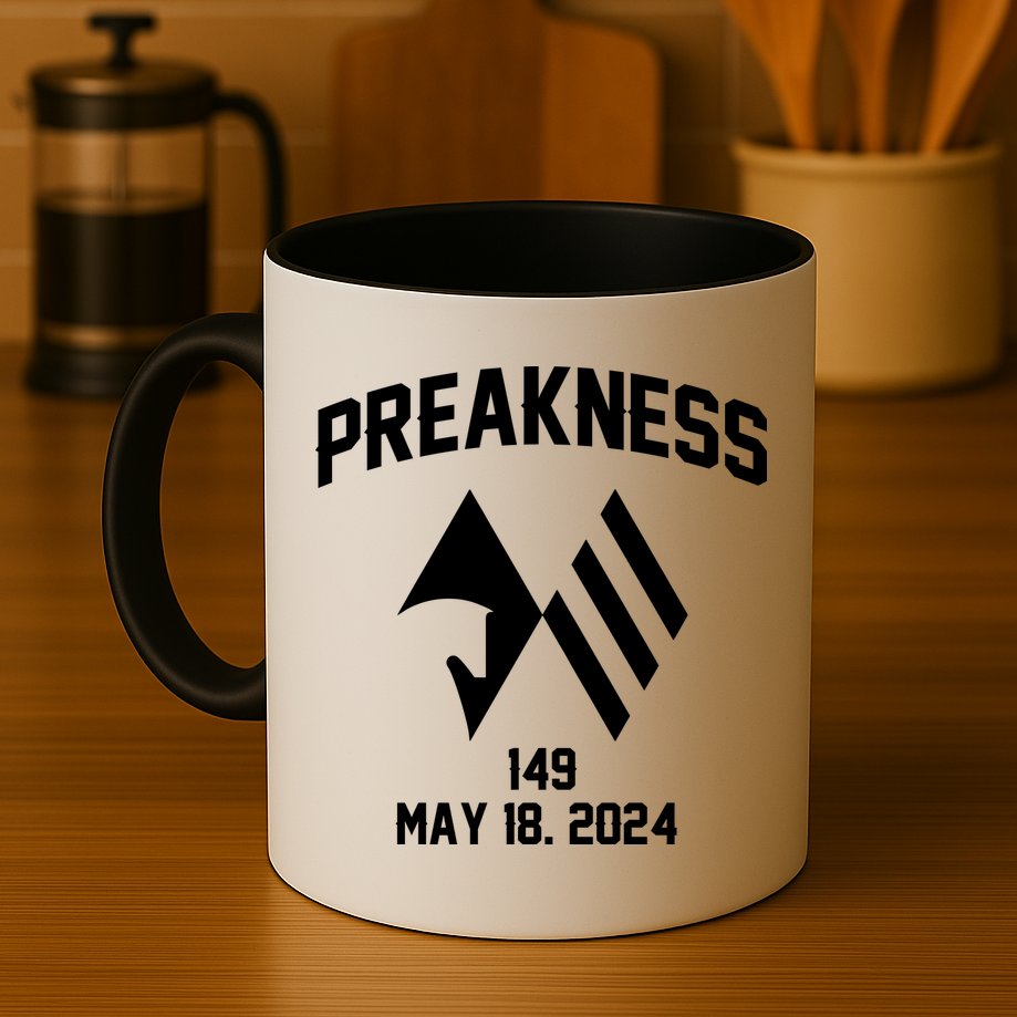 Preakness Perfection: Horse Racing Artistry In Every Design Mug