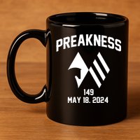 Preakness Perfection: Horse Racing Artistry In Every Design 11oz C Handle Ceramic Mug