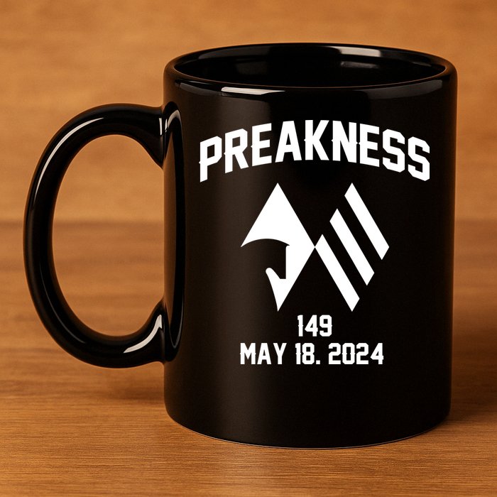 Preakness Perfection: Horse Racing Artistry In Every Design 11oz C Handle Ceramic Mug