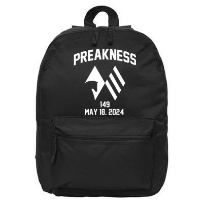 Preakness Perfection: Horse Racing Artistry In Every Design 16 in Basic Backpack