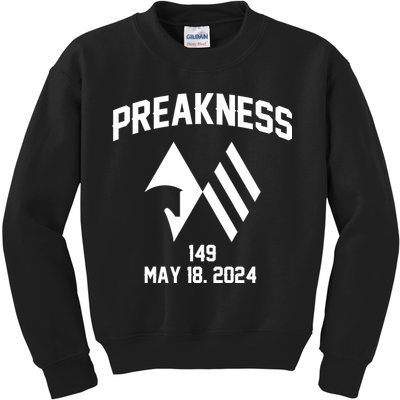 Preakness Perfection: Horse Racing Artistry In Every Design Kids Sweatshirt