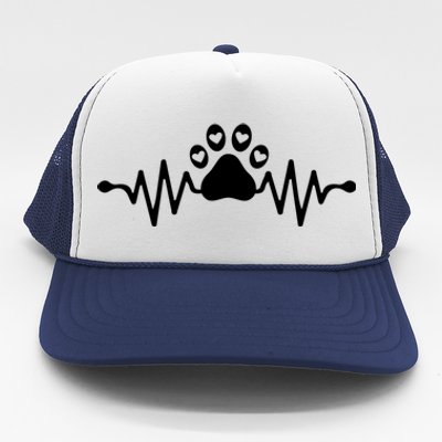 Purple Pawprint Heartbeat Hearts Veterinarian Vet Student Gift Trucker Hat