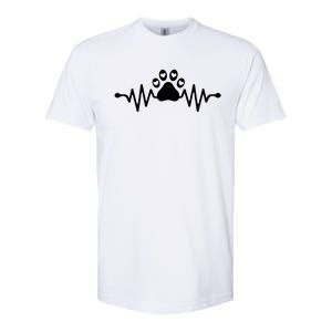 Purple Pawprint Heartbeat Hearts Veterinarian Vet Student Gift Softstyle® CVC T-Shirt