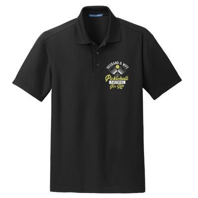 Player Pickleballers Husband & Wife Couple Pickleball Gift For Fan Dry Zone Grid Polo