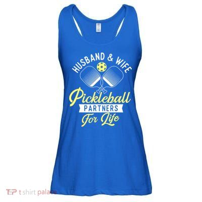 Player Pickleballers Husband & Wife Couple Pickleball Gift For Fan Ladies Essential Flowy Tank