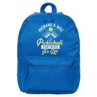Player Pickleballers Husband & Wife Couple Pickleball Gift For Fan 16 in Basic Backpack