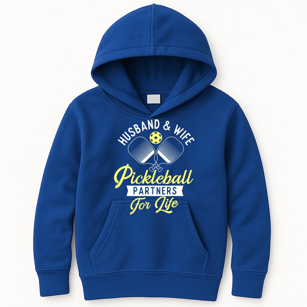 Player Pickleballers Husband & Wife Couple Pickleball Gift For Fan Kids Hoodie