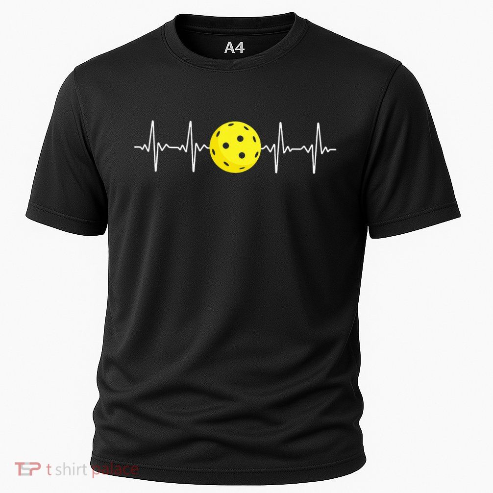 Pickleball Player Heartbeat EKG Pulse Whiffle Ball Game Performance Shirt
