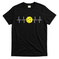 Pickleball Player Heartbeat EKG Pulse Whiffle Ball Game T-Shirt