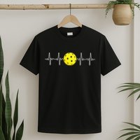 Pickleball Player Heartbeat EKG Pulse Whiffle Ball Game T-Shirt