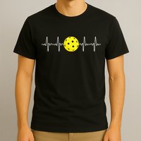 Pickleball Player Heartbeat EKG Pulse Whiffle Ball Game T-Shirt