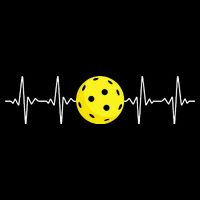 Pickleball Player Heartbeat EKG Pulse Whiffle Ball Game 7-Panel Snapback Hat