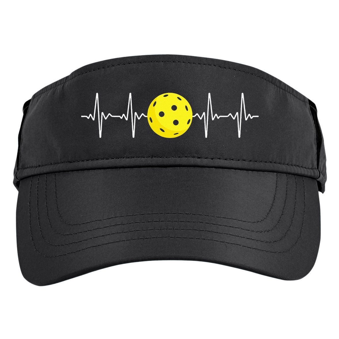 Pickleball Player Heartbeat EKG Pulse Whiffle Ball Game Adult Drive Performance Visor