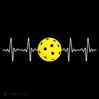 Pickleball Player Heartbeat EKG Pulse Whiffle Ball Game Flatbill Hat