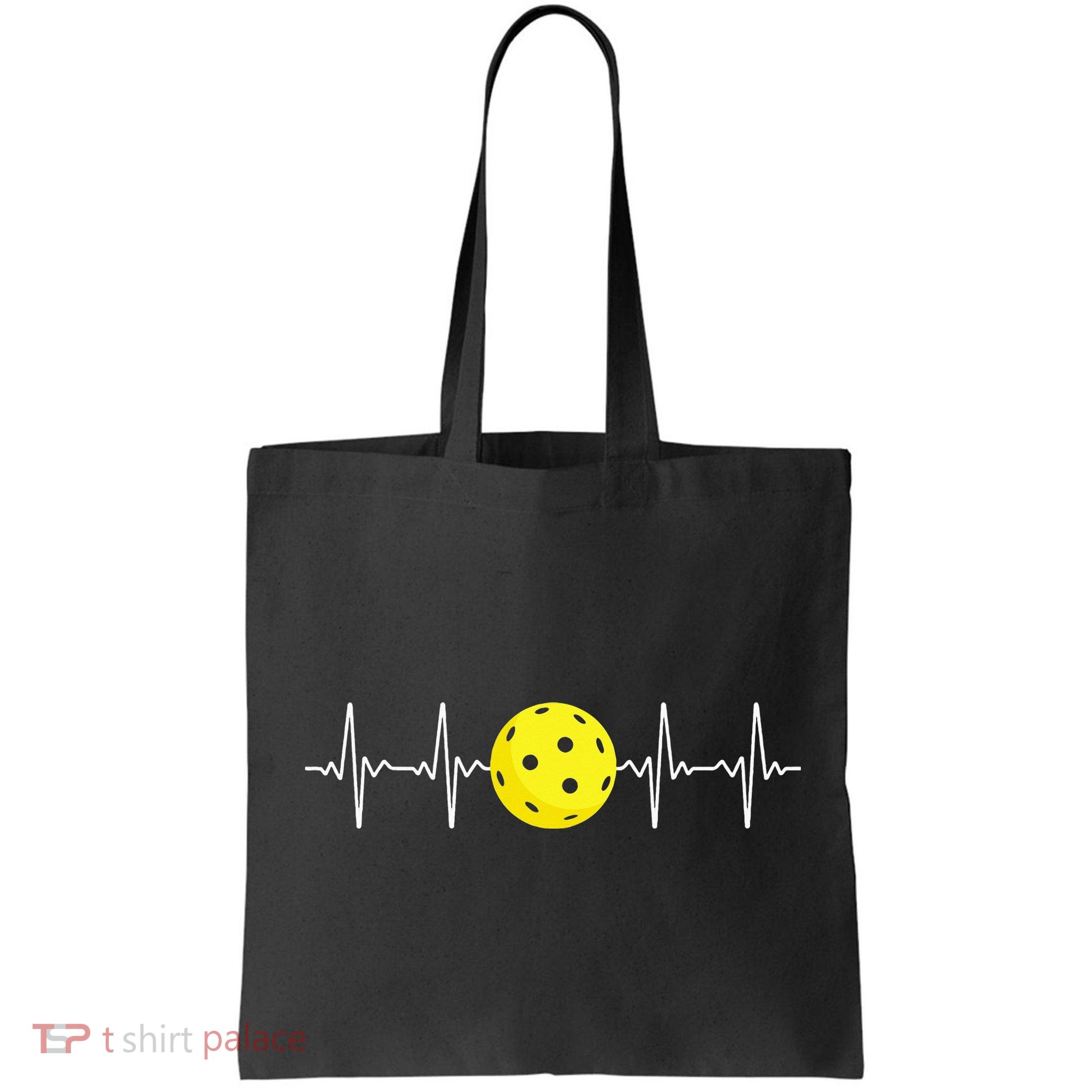Pickleball Player Heartbeat EKG Pulse Whiffle Ball Game Bag