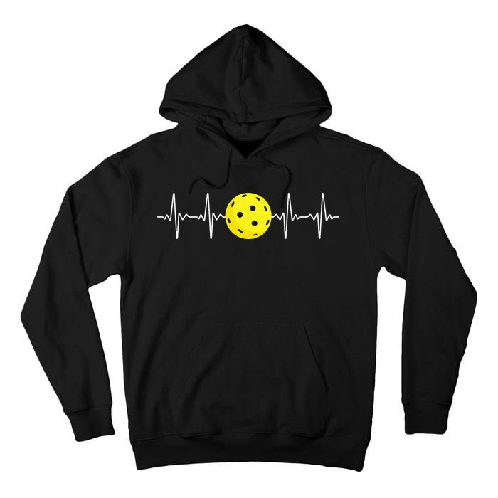 Pickleball Player Heartbeat EKG Pulse Whiffle Ball Game Tall Hoodie
