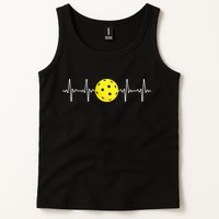 Pickleball Player Heartbeat EKG Pulse Whiffle Ball Game Tank Top