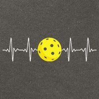 Pickleball Player Heartbeat EKG Pulse Whiffle Ball Game Cotton Canvas Backpack